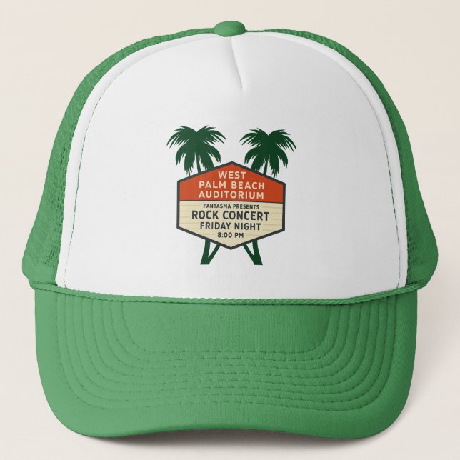 West Palm Beach Auditorium Marquee Concept Hat Truckerkappe (Vorderseite)