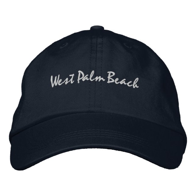 West Palm Beach Florida bestickter Baseballhut Bestickte Baseballkappe (Vorderseite)