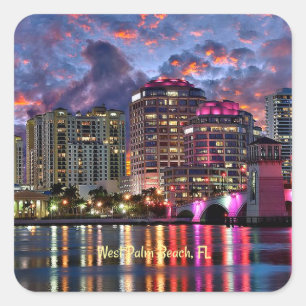West Palm Beach, Florida Quadratischer Aufkleber