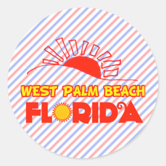 West Palm Beach, Florida Runder Aufkleber