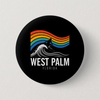 West Palm Beach Florida Surfer Surfen Männer Button