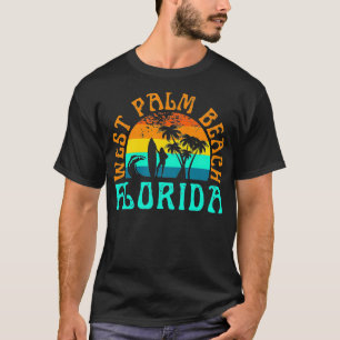 West Palm Beach Florida Surfing Beach Waves T-Shirt