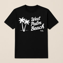 West Palm Beach Florida Tropenschrift Minimalistis T-Shirt