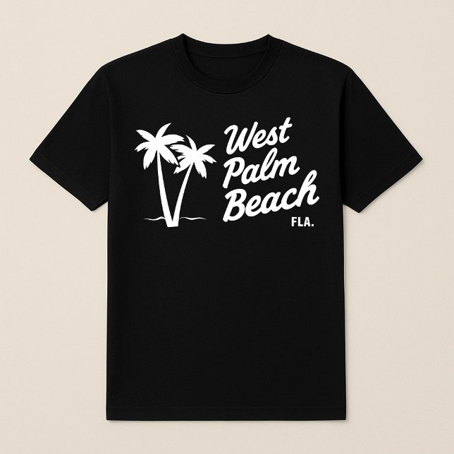 West Palm Beach Florida Tropenschrift Minimalistis T-Shirt (Von Creator hochgeladen)