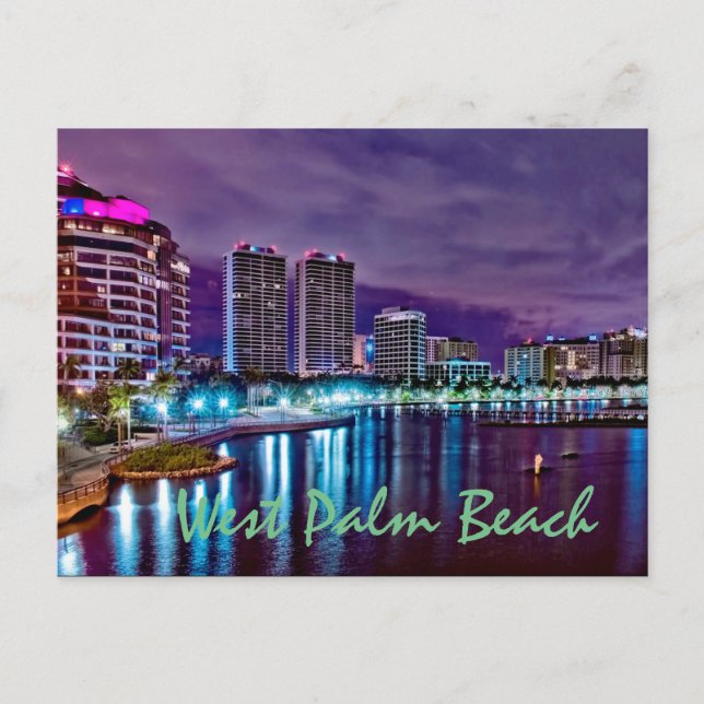 West Palm Beach, Florida, USA Postkarte (Vorderseite)