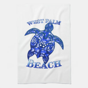 West Palm Beach Florida Vacation Tribal Turtle Geschirrtuch