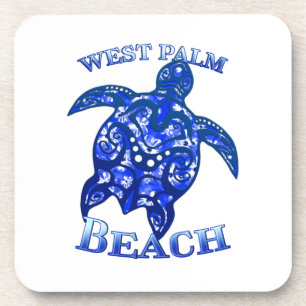 West Palm Beach Florida Vacation Tribal Turtle Getränkeuntersetzer