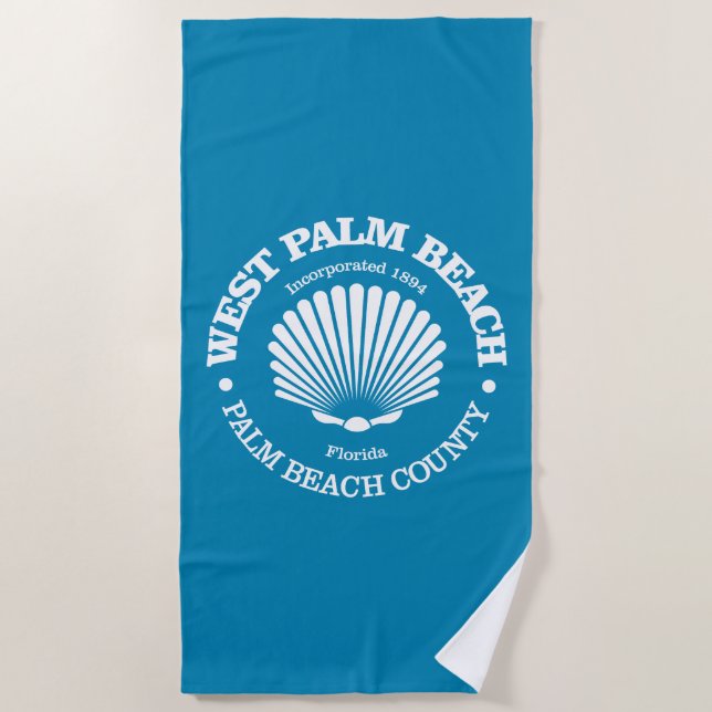 West Palm Beach (Muschel) Strandtuch (Vorderseite)