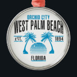 West Palm Beach Ornament Aus Metall<br><div class="desc">West Palm Beach</div>