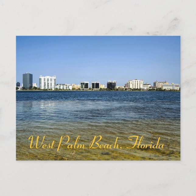 West Palm Beach reflektiert vom Clear Lake Postkarte (Vorderseite)