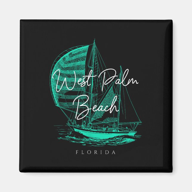 West Palm Beach Sailboat Magnet (Vorne)