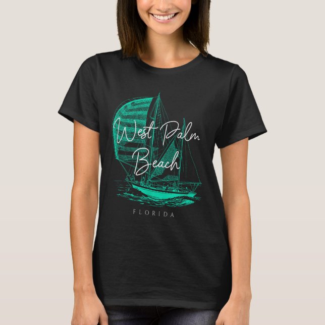 West Palm Beach Sailboat T-Shirt (Vorderseite)