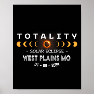 West Plains Mo Totale Sonnenfinsternis 2024 Poster