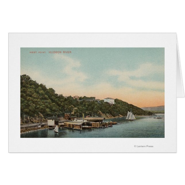 West Point, NY - Aussicht auf den Hafen am Hudson  (Vorderseite (Horizontal))