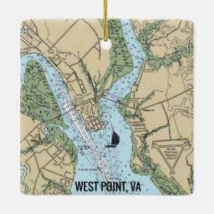 West Point VA Chart Keramikornament