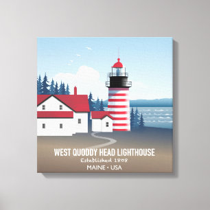 West Quoddy Head Leuchtturm Leinwanddruck