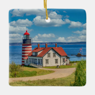 West Quoddy Head Leuchtturm, Lubec, Maine Keramikornament