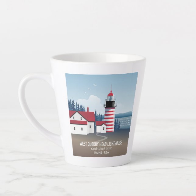 West Quoddy Head Leuchtturm Milchtasse (Links)