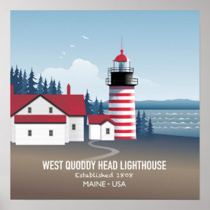 West Quoddy Head Leuchtturm Poster