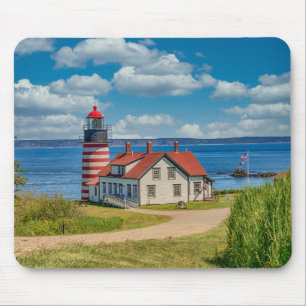 West Quoddy Head Lighthouse, Lubec, Maine Mousepad