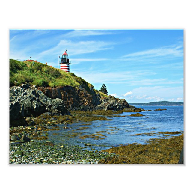West Quoddy Head Lighthouse, Maine Fotodruck (Vorne)