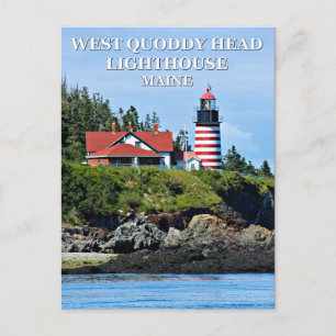 West Quoddy Head Lighthouse, Maine Postcard Postkarte