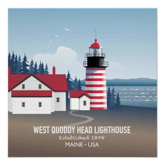 West Quoddy Head Lighthouse Poster (Vorderseite)