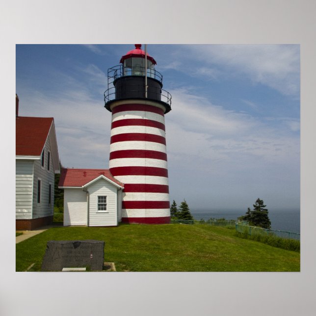 West Quoddy Head Lighthouse Staat Park ist Poster (Vorne)