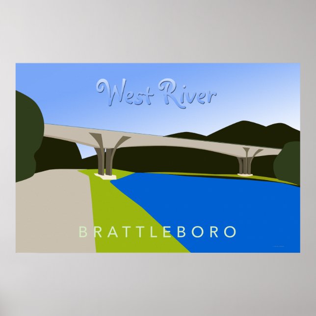 West River - Brattleboro, VT Poster (Vorne)