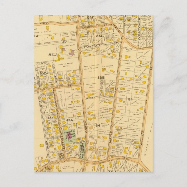 West Roxbury, Massachusetts 2 Postkarte (Vorderseite)