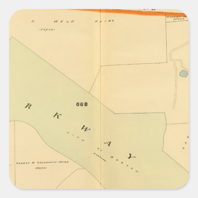 West Roxbury, Massachusetts 4 Quadratischer Aufkleber (Vorderseite)