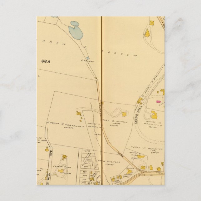 West Roxbury, Massachusetts 6 Postkarte (Vorderseite)