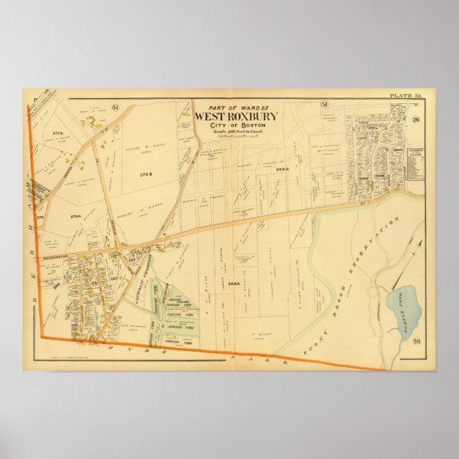 West Roxbury, Massachusetts Poster (Vorne)