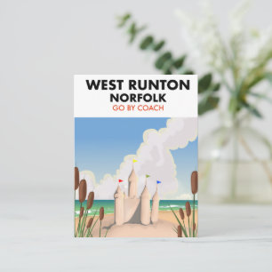 West Runton Norfolk Strand Reiseplakat Postkarte