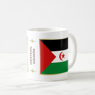 West-Sahara-Flagge + Karte-Mug Kaffeetasse