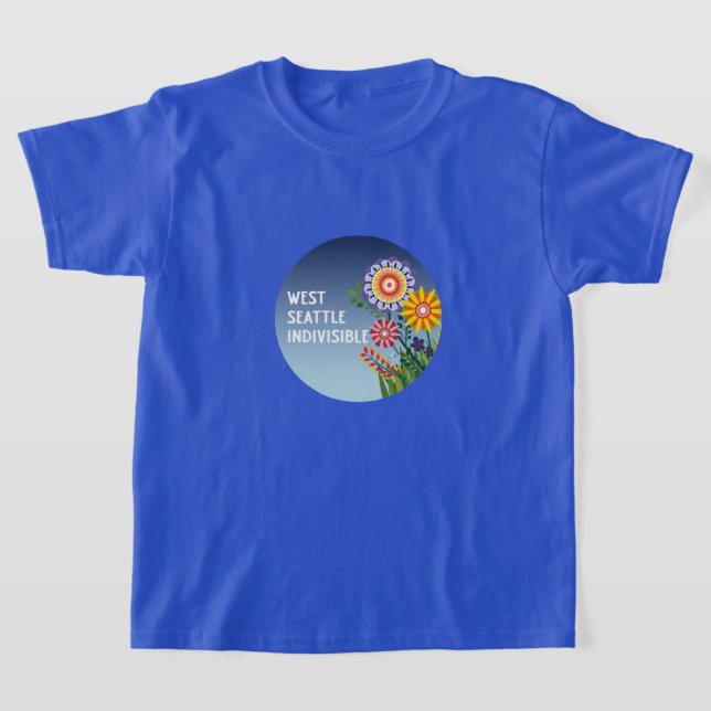 West Seattle Indivisible Kids Blue Flower t-shirt (Ablage )