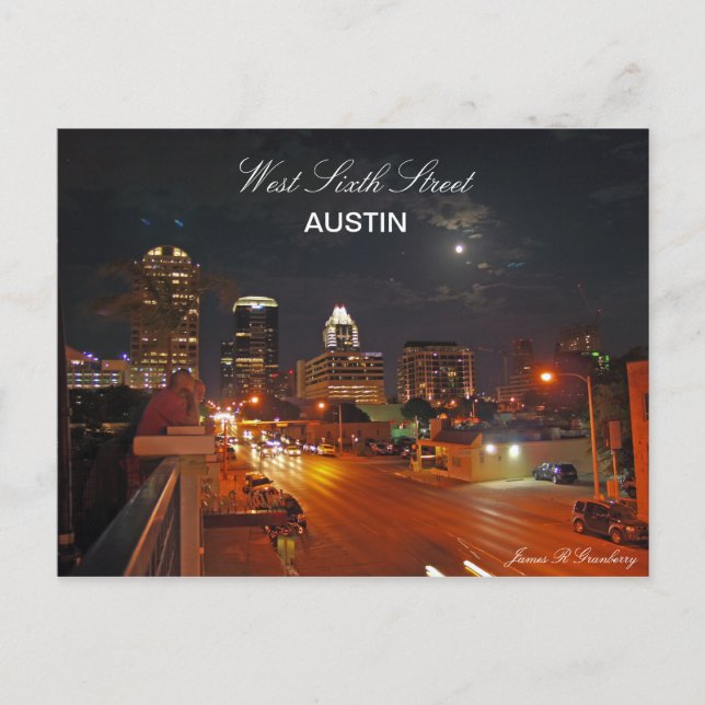 West Sixth Street Austin Post Card Postkarte (Vorderseite)