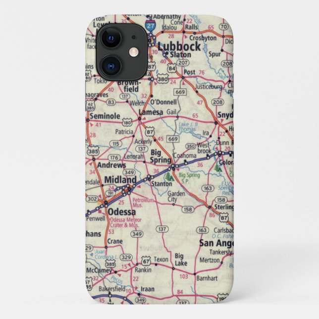 West Texas Map Case-Mate iPhone Hülle (Rückseite)