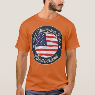 West Thompson Lake - Patriotic Connecticut Souveni T-Shirt