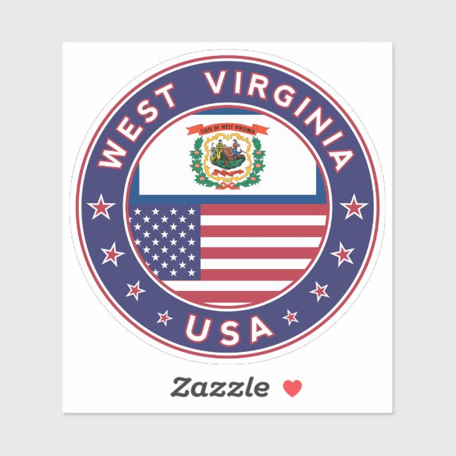 West Virginia Aufkleber (Blatt)