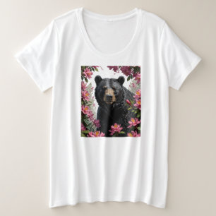 West Virginia Bär umgeben von Rhododendron Große Größe T-Shirt
