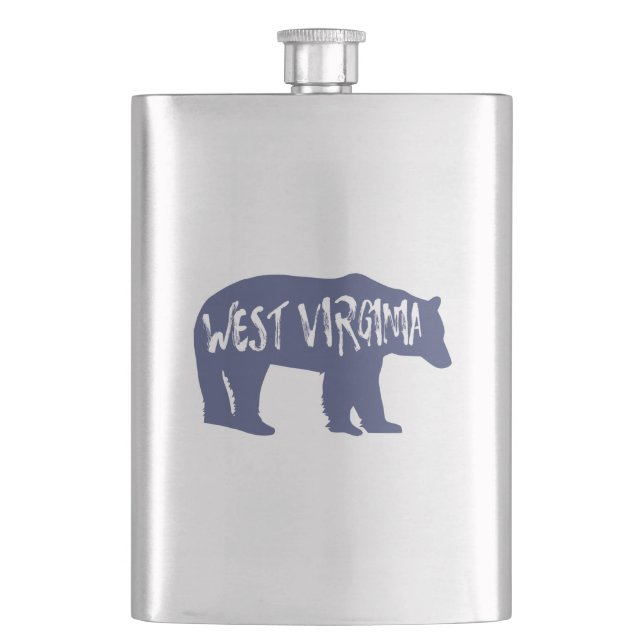 West Virginia Bear Flachmann (Vorderseite)