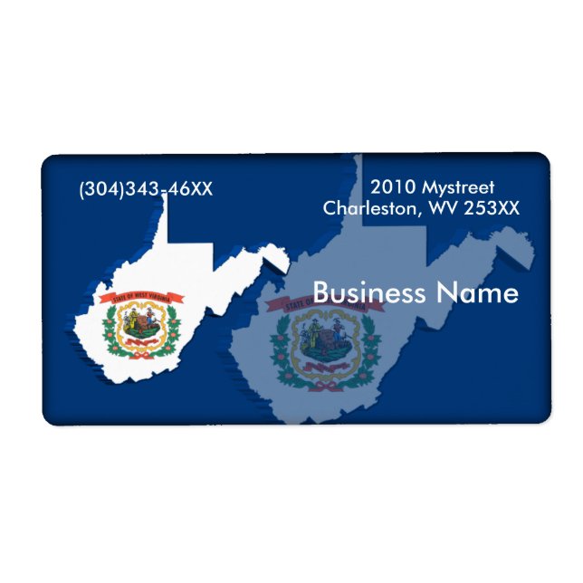 West Virginia Business Label (Vorne)