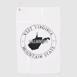 West Virginia Custom Golf Towel Golfhandtuch
