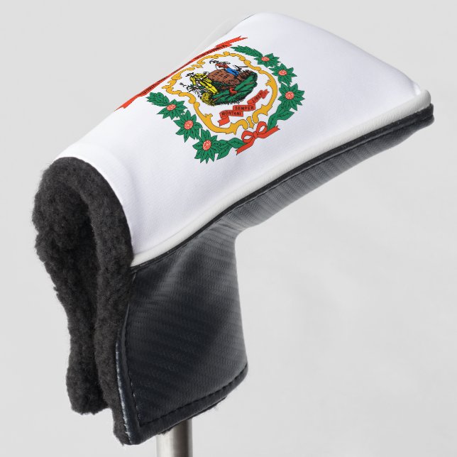 West Virginia Flag Golf Headcover (3/4 Vorderseite)