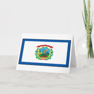 West Virginia Flag Karte