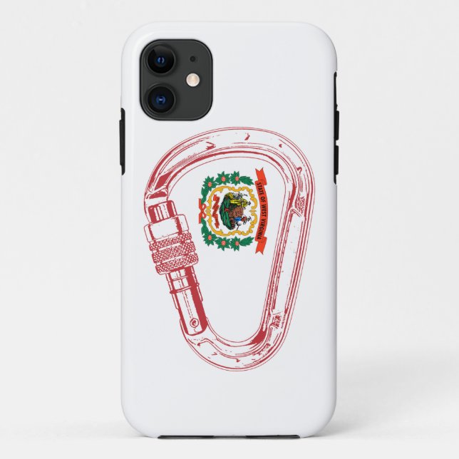 West Virginia Flag Klettersteig Carabiner Case-Mate iPhone Hülle (Rückseite)