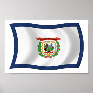 West Virginia Flag Poster Print