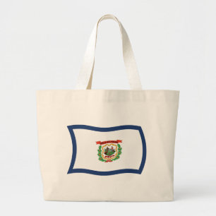 West Virginia Flag-Tasche Jumbo Stoffbeutel