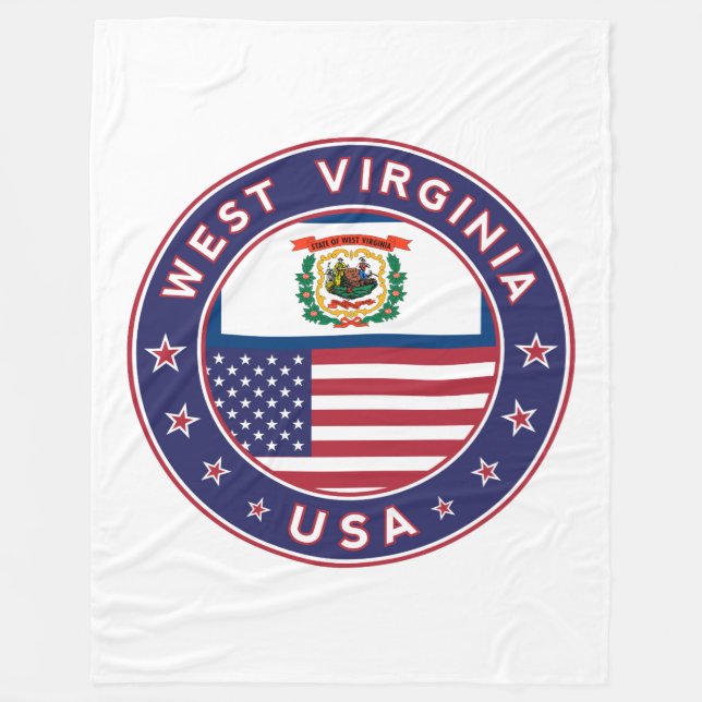 West Virginia Fleecedecke (Vorderseite)